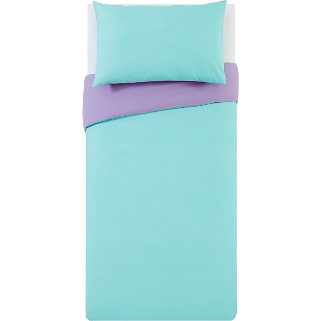 Aqua And Lilac Duvet Set Single Home George
