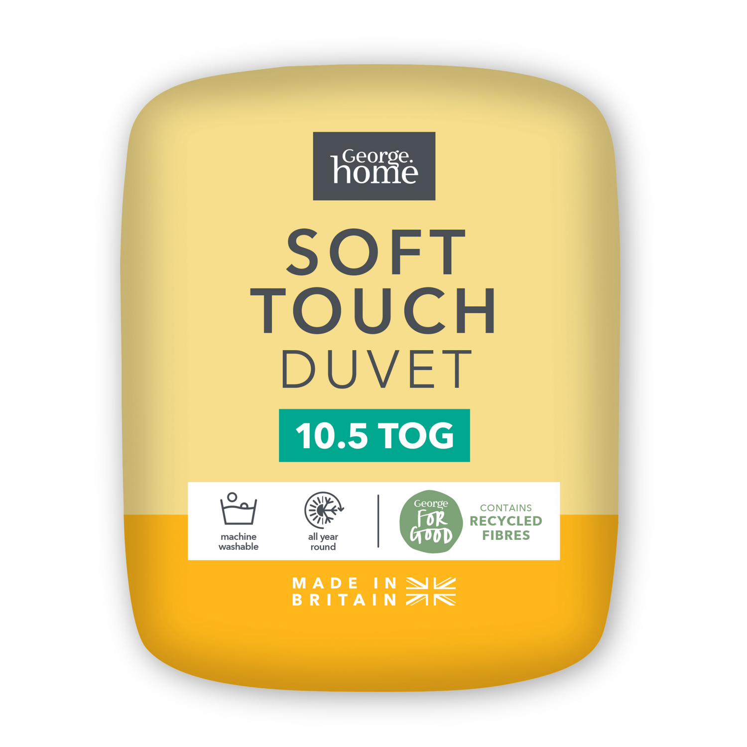 George White Soft Touch Microfibre Duvet - 10.5 Tog