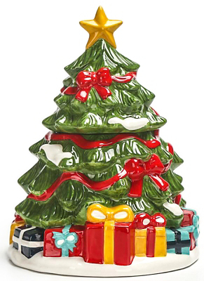 Green Christmas Tree Cookie Jar Home George
