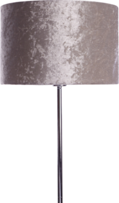 grey crushed velvet table lamp