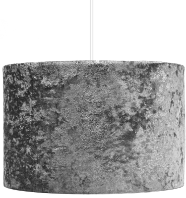 grey crushed velvet table lamp