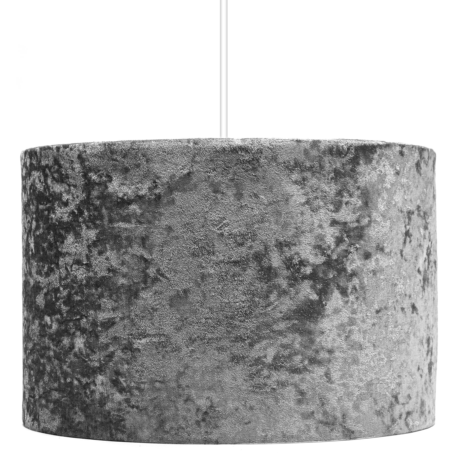 Charcoal Crushed Velvet Ceiling Shade, Grey Textured Lamp Shade