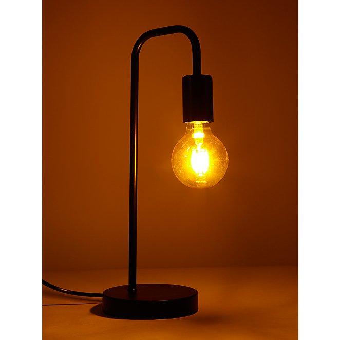 Bulb Table Lamp Black Home George, Bulb Table Lamp Black