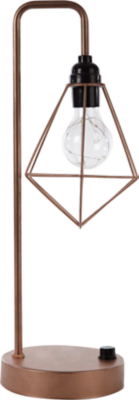 copper geometric table lamp