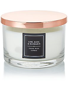 Asda Asda Rose & Oud Scented Classic Double Wick Candle 380g 