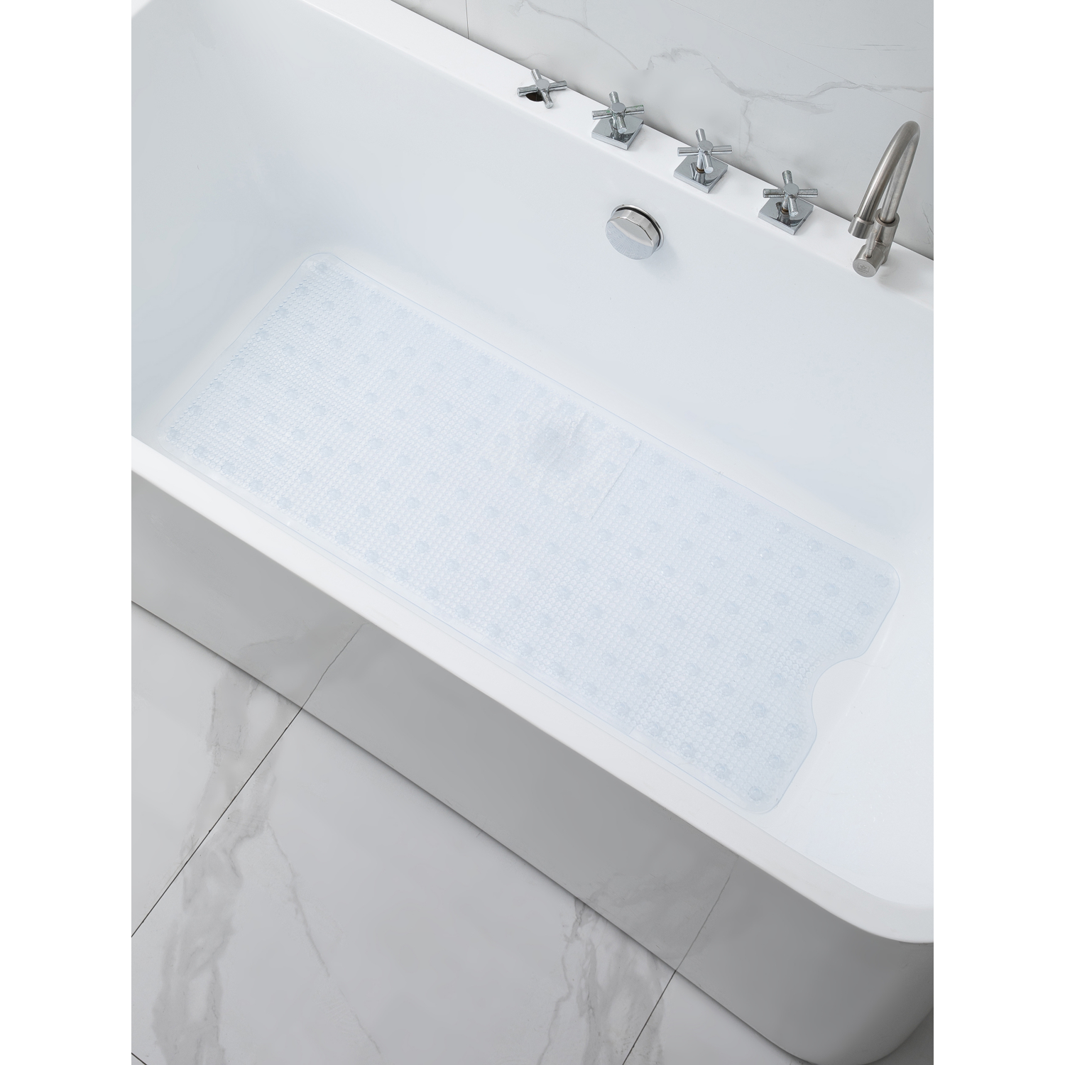 George Clear Extra Long Pvc Bath Mat