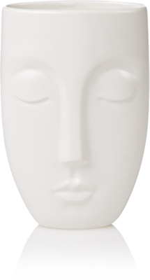 White Porcelain Face Vase Ornament 26cm Tall Vase Home Decor Vases
