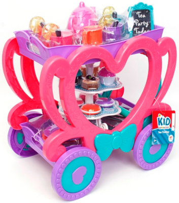 childrens wooden tea cart