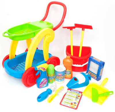 kids cleaning cart