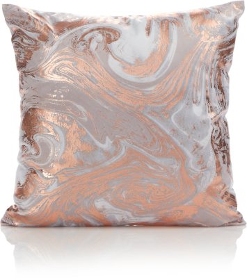 pink and rose gold cushions
