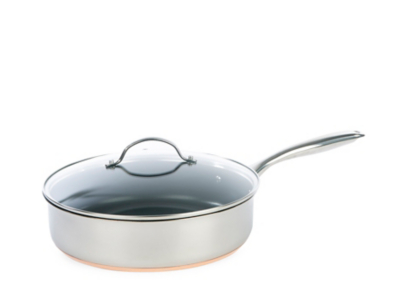 large stainless steel saute pan