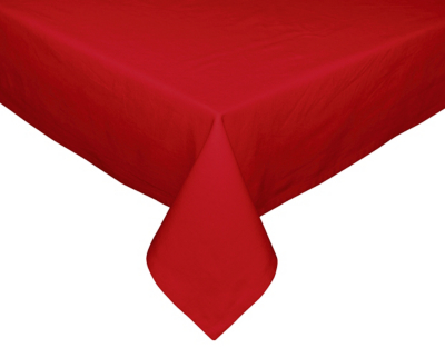 red tablecloth