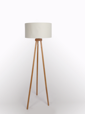 timber tripod floor lamp