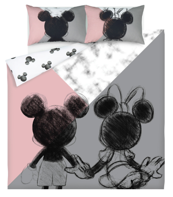 Disney Mickey And Minnie Mouse Easy Care Reversible Duvet Set