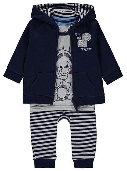 Disney Winnie the Pooh 3 Piece Hoody, Top and Joggers Set | Baby ...