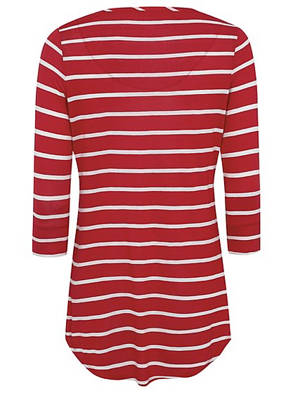 Cropped Sleeve Striped Jersey Top | Women | George at ASDA