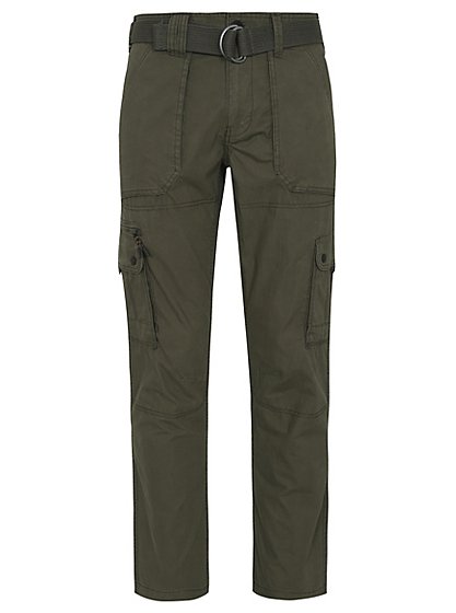 Belted Cargo Trousers – Khaki | Men | George at ASDA