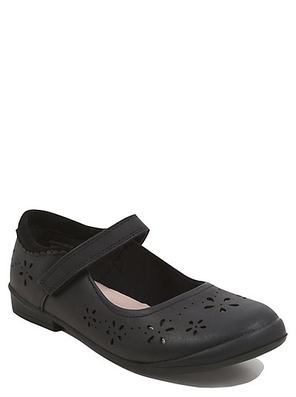 Girls School Leather Shoes - Black | Kids | George at ASDA