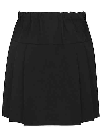 Girls School Bow Trim Pleat Skirt – Black | School | George at ASDA