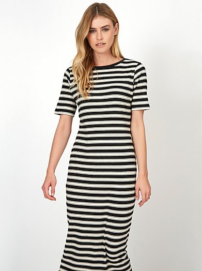 Striped Midi T-shirt Dress | Women | George at ASDA