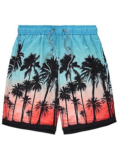 Palm Tree Print Swim Shorts | Men | George at ASDA