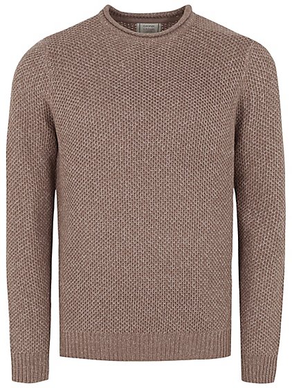 Chunky Knit Bagel Neck Jumper - Chocolate | Men | George
