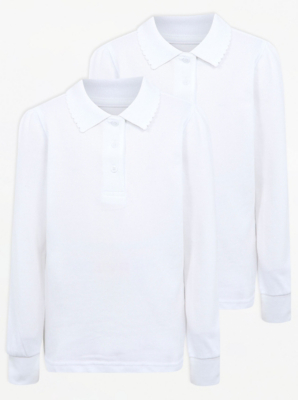 girls white polo shirts