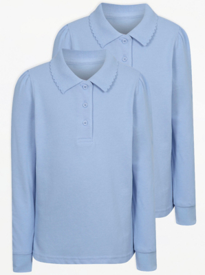 girls blue polo shirts