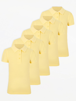 yellow polo shirt