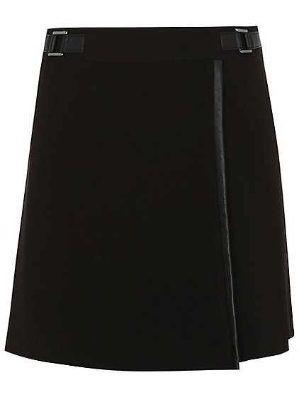 Senior Girls Black School A-Line Wrap Skirt | School | George