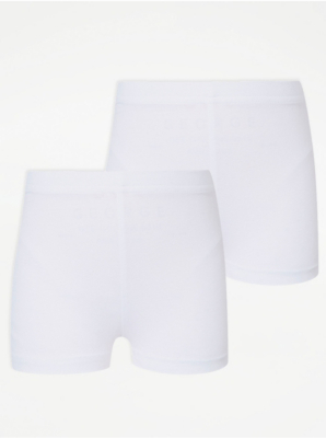girls white jersey shorts