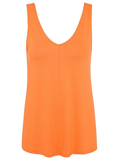 V-Neck Swing Vest Top – Bright Orange | Women | George