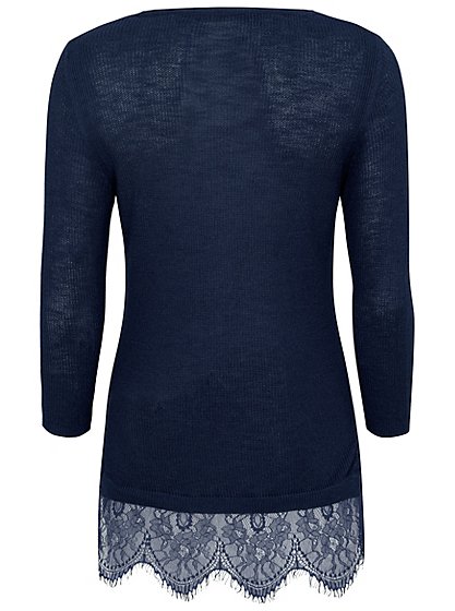2-in-1 Lace Panel Knitted Jumper | Women | George