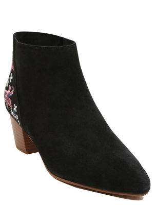 suede embroidered boots