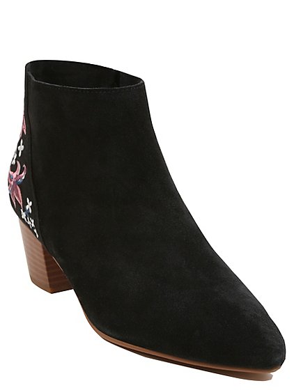 Embroidered Suede Ankle Boots | Women | George