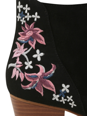 suede embroidered boots