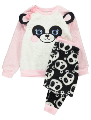 fluffy panda pyjamas