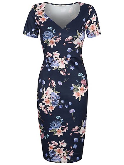 Sweetheart Neck Floral Dress | Women | George at ASDA