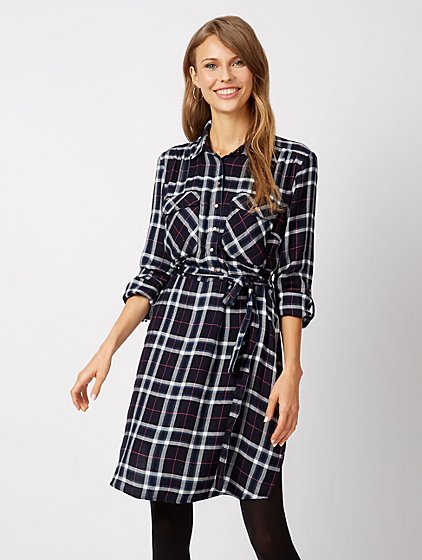 Check Shirt Dress Women George Check Shirt Dress Women George