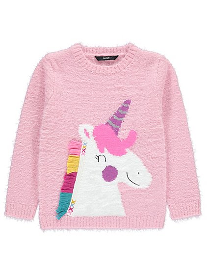 Eyelash Knit Unicorn Jumper | Kids | George