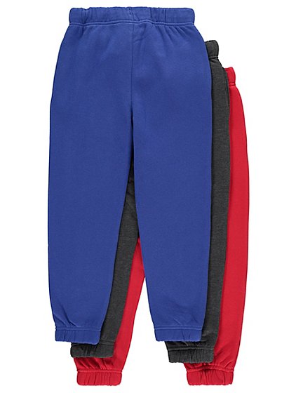 Red Assorted Joggers 3 Pack | Kids | George