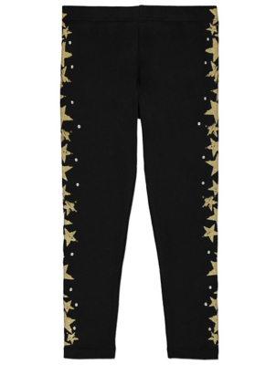 Star Print Glitter Leggings | Kids | George