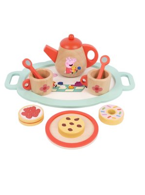 Peppa Pig Wooden Tea Set Toys & Character at ASDA