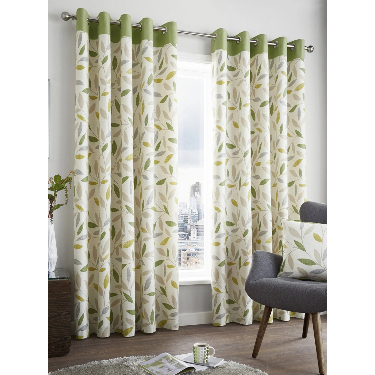 George Green Fusion Beechwood Eyelet Curtains