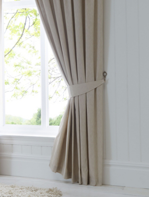 Fusion Dijon Natural Pair of Curtain Tiebacks Home at ASDA