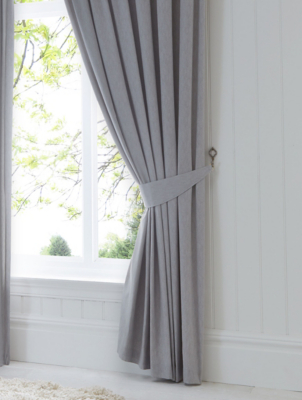 Fusion Dijon Silver Pair of Curtain Tiebacks Home at ASDA