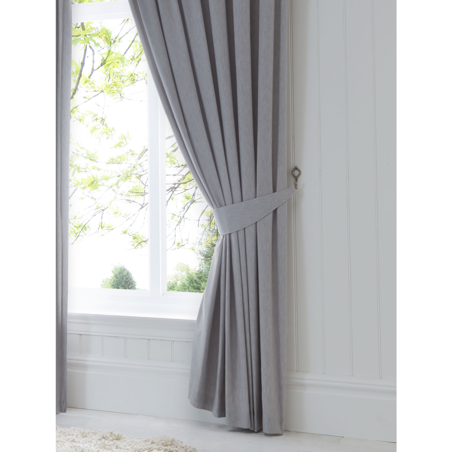 George Silver Fusion Dijon Pair Of Curtain Tiebacks