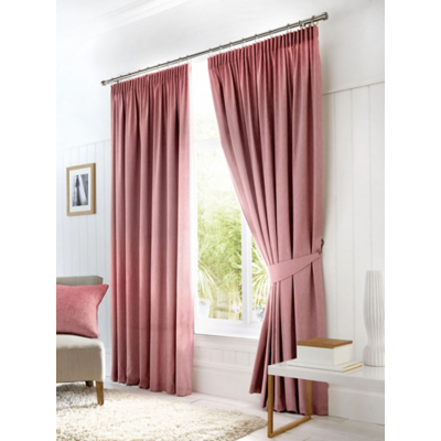 George Blush Fusion Dijon Pencil Pleat Curtains W 168Cm (66 Inch) X D 182Cm (72 Inch)