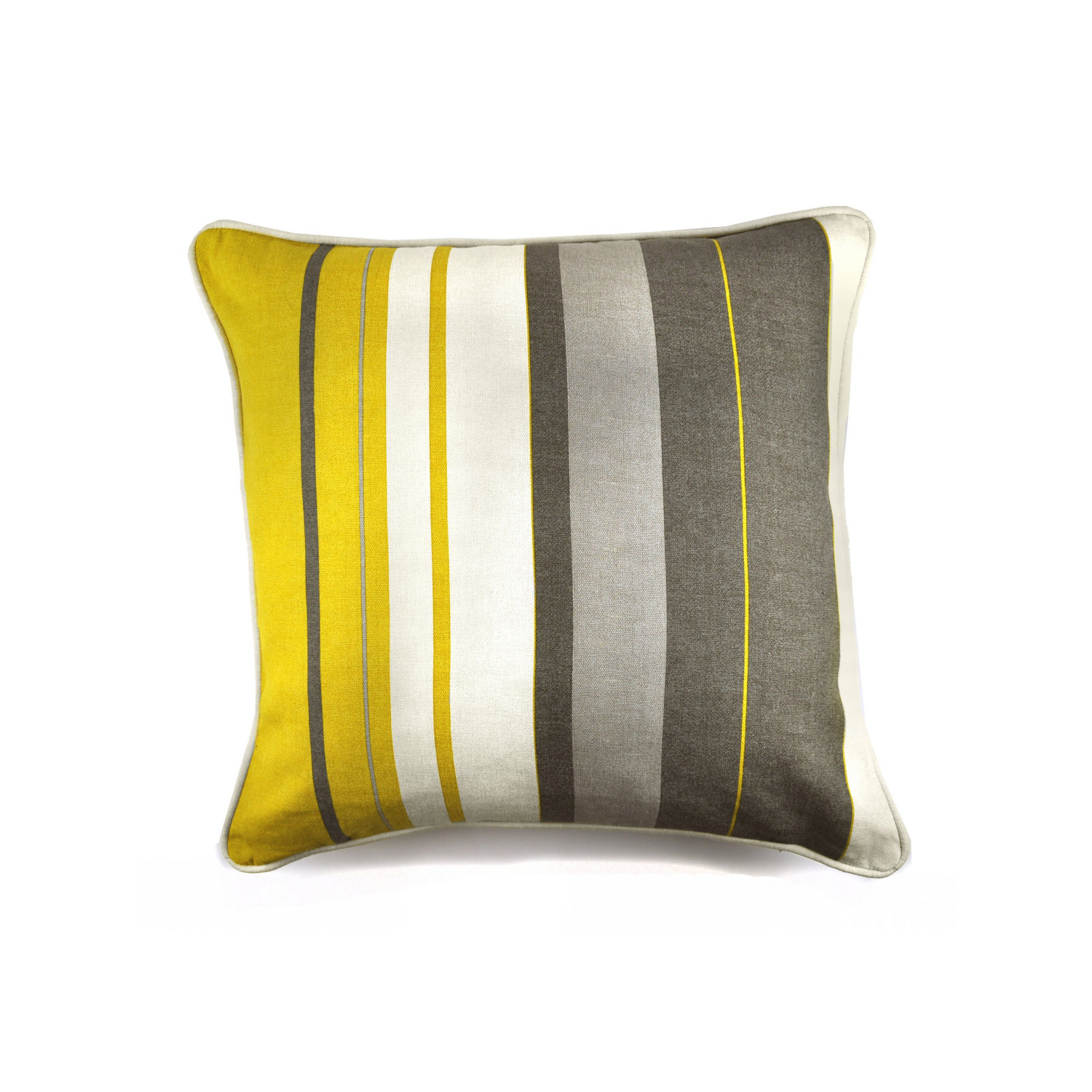 George Ochre Fusion Whitworth Stripe Filled Cushion