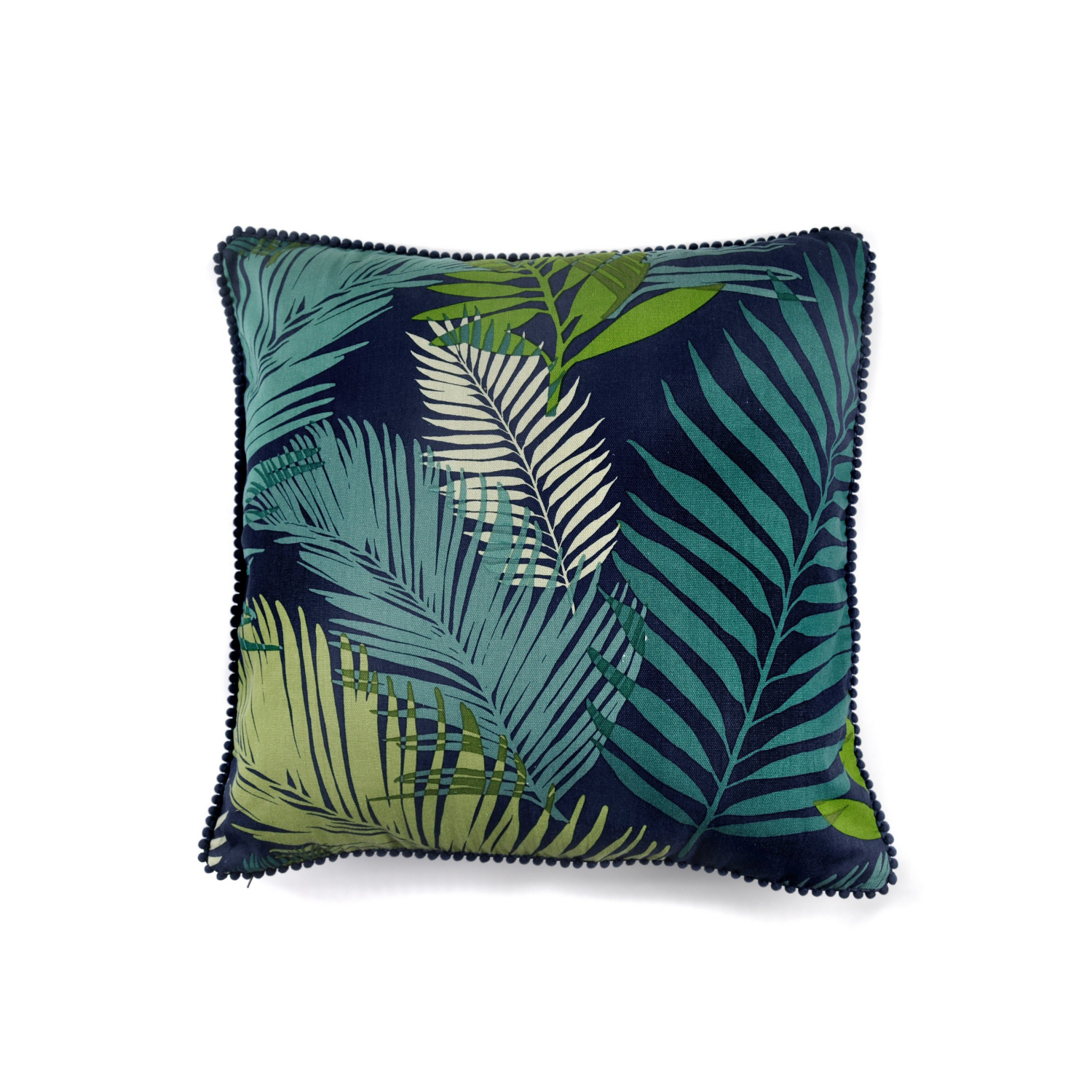 Fusion Unisex Multicolor 'Tropical' Exotic Palm Leaf Print Filled Cushion 100% Cotton | Size: 43 Cm X 43 Cm - Image 2